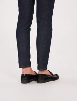 Elvire loafer in black glacé leather