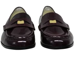 Elvire loafer in smooth burgundy leather