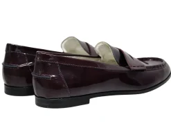 Elvire loafer in smooth burgundy leather