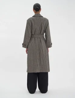Esmé coat in houndstooth wool-blend
