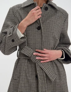 Esmé coat in houndstooth wool-blend
