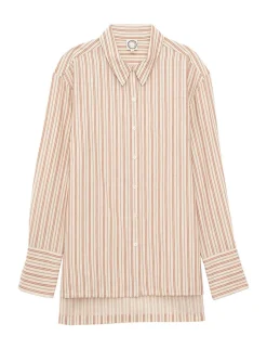 Falco ecru striped shirt