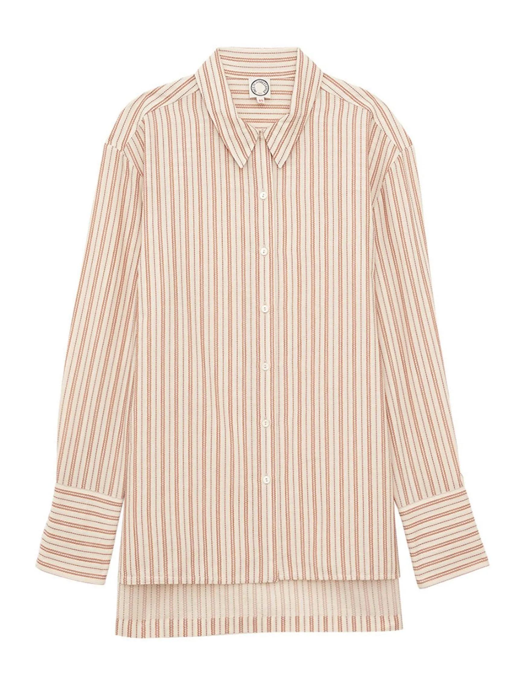 Falco ecru striped shirt