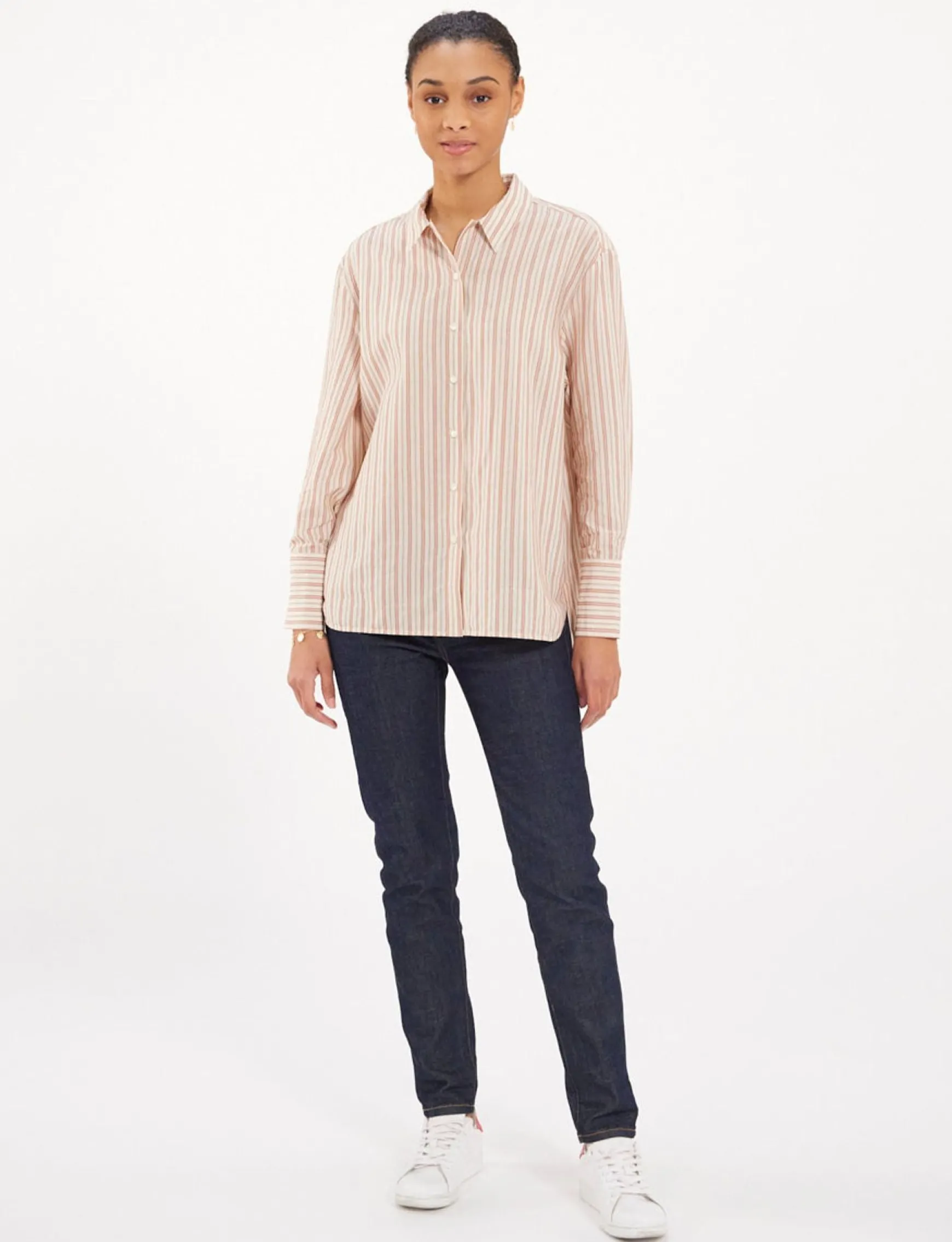 Falco ecru striped shirt
