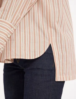 Falco ecru striped shirt