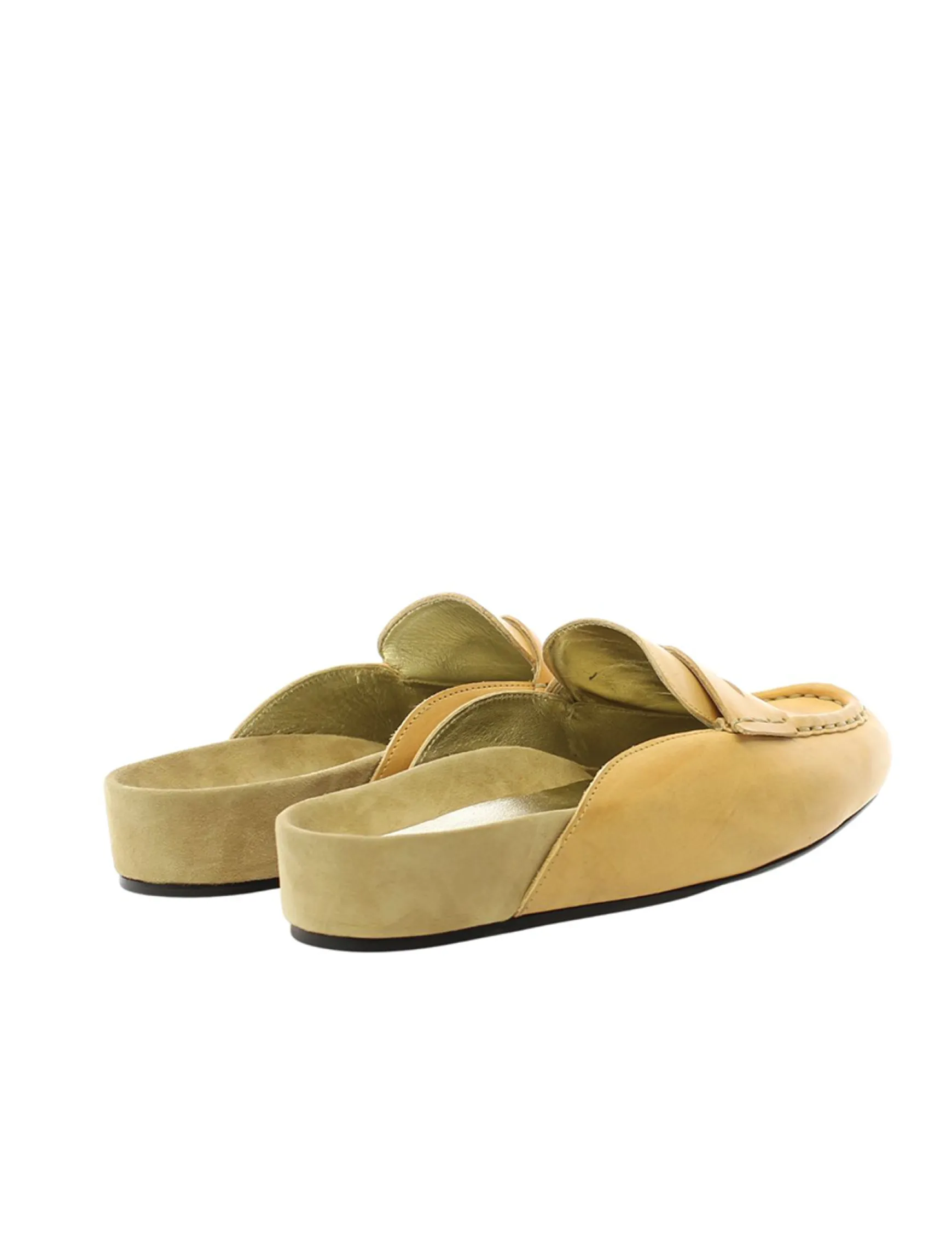 Flavie natural leather moccasin mule