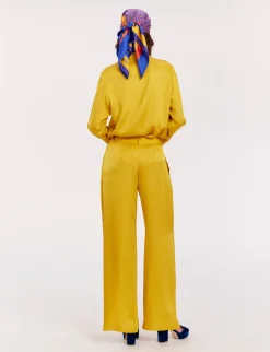 Fluid yellow buttercup Luciano trousers