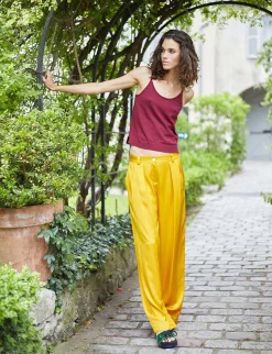 Fluid yellow buttercup Luciano trousers