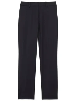 Francisco navy blue wool trousers