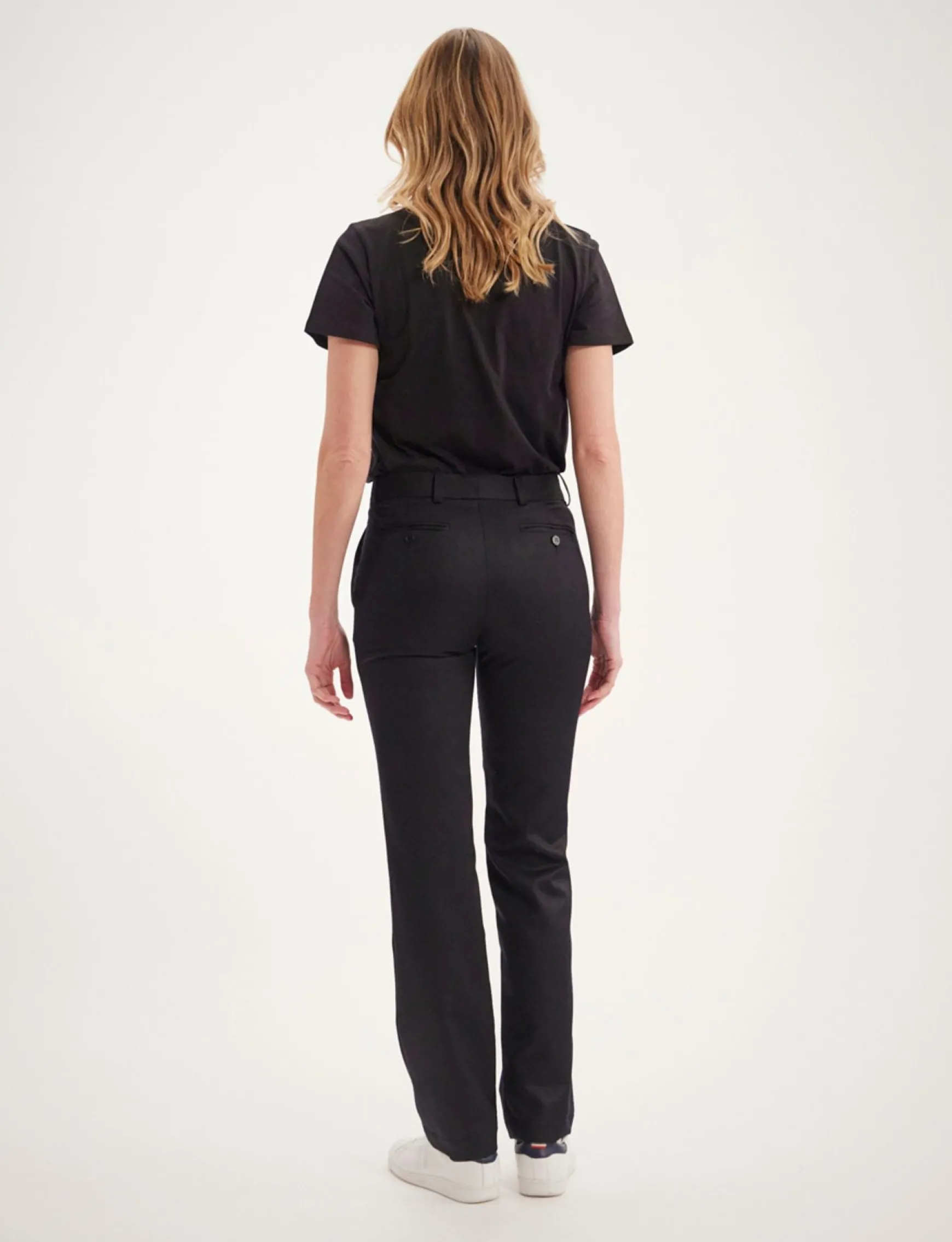 Francisco navy blue wool trousers