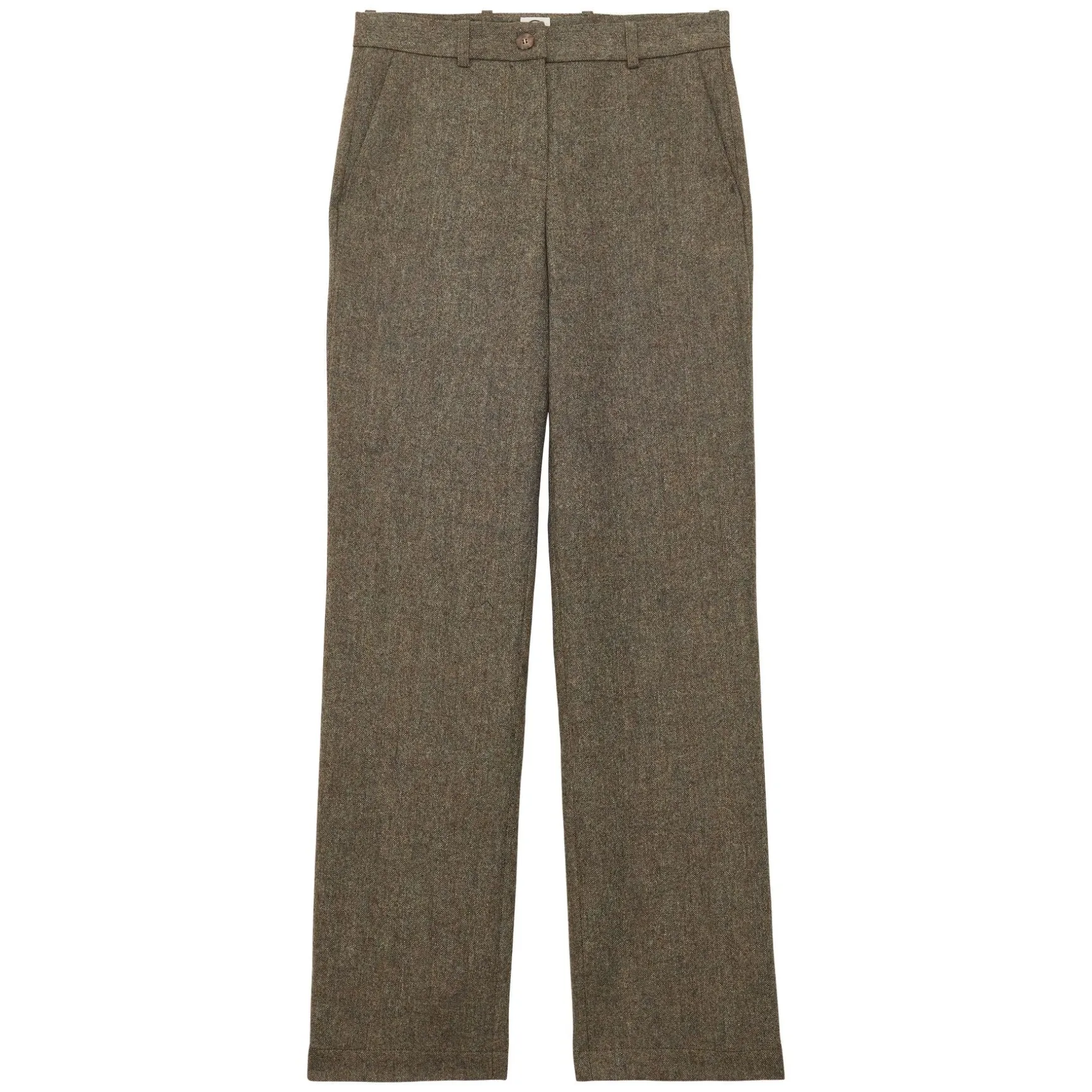 Francisco trousers in mottled green wool-blend
