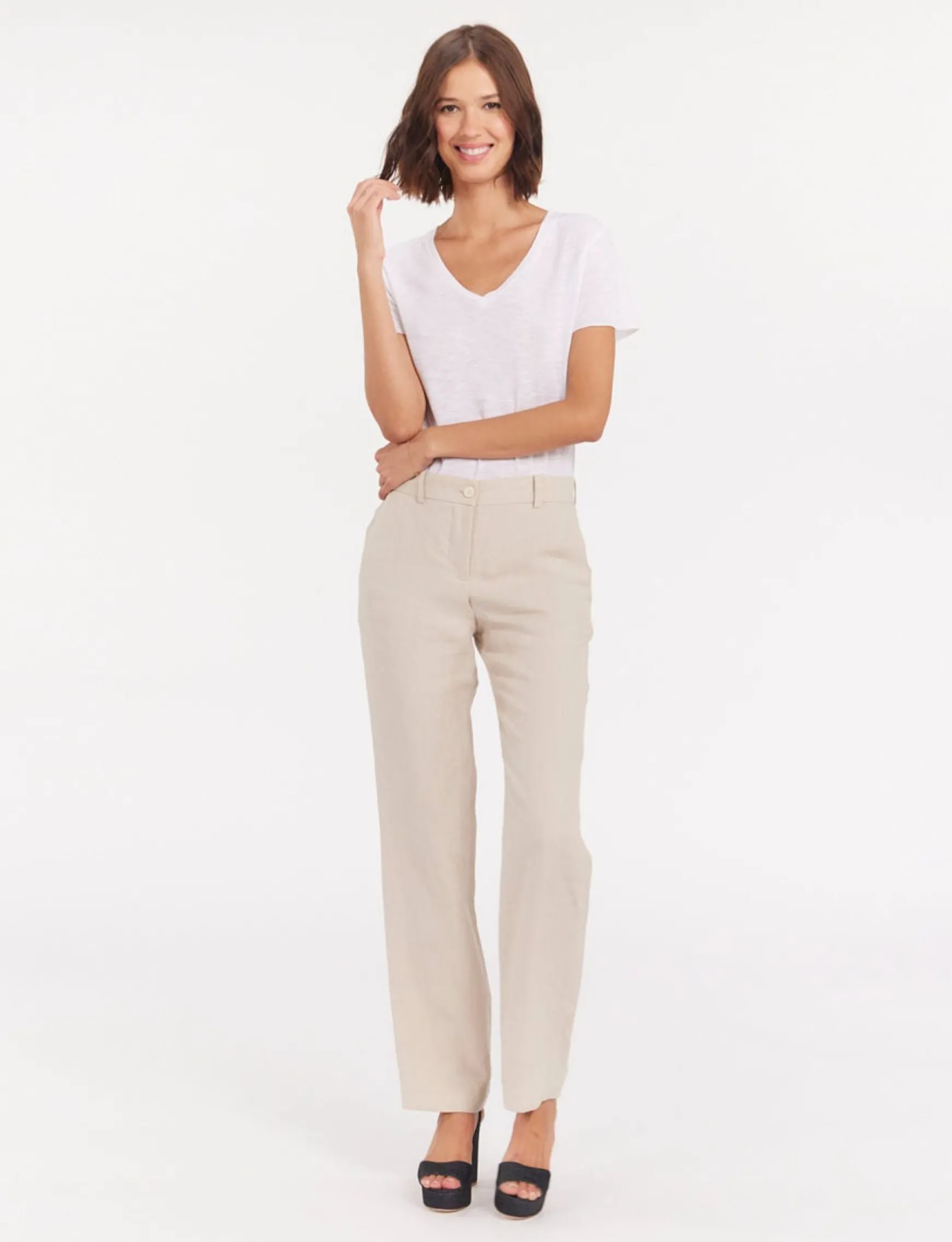 Francisco trousers in sandy linen