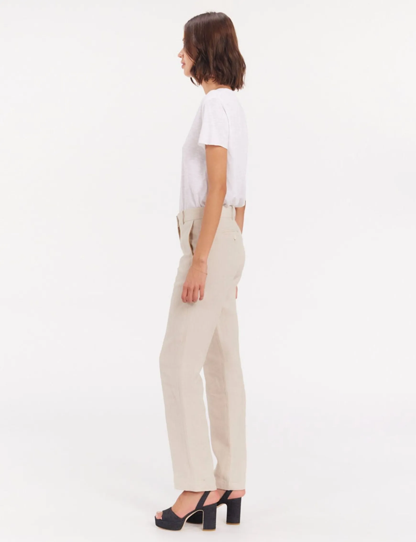 Francisco trousers in sandy linen