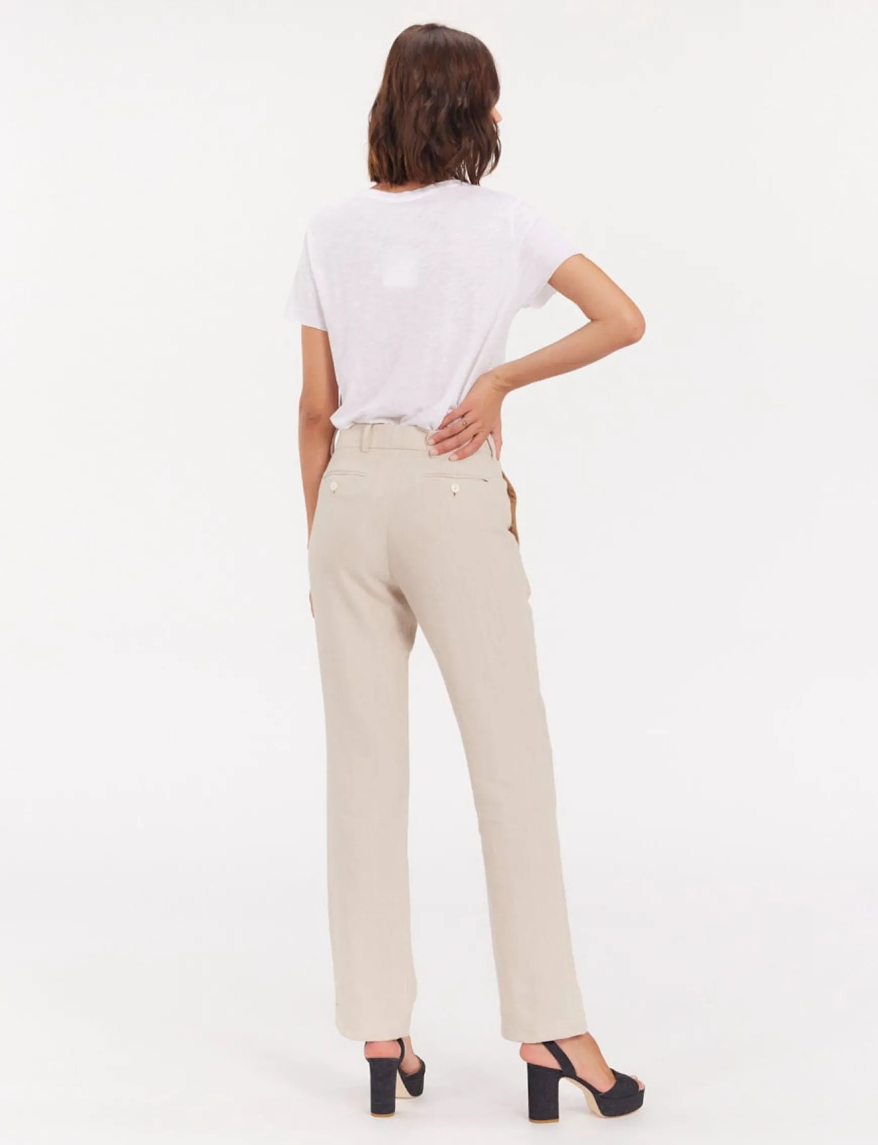 Francisco trousers in sandy linen