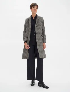 Franck houndstooth wool coat