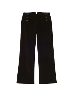 Gabriel trousers in brown milleraies velvet