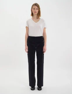 Gabriel trousers in smooth black velvet