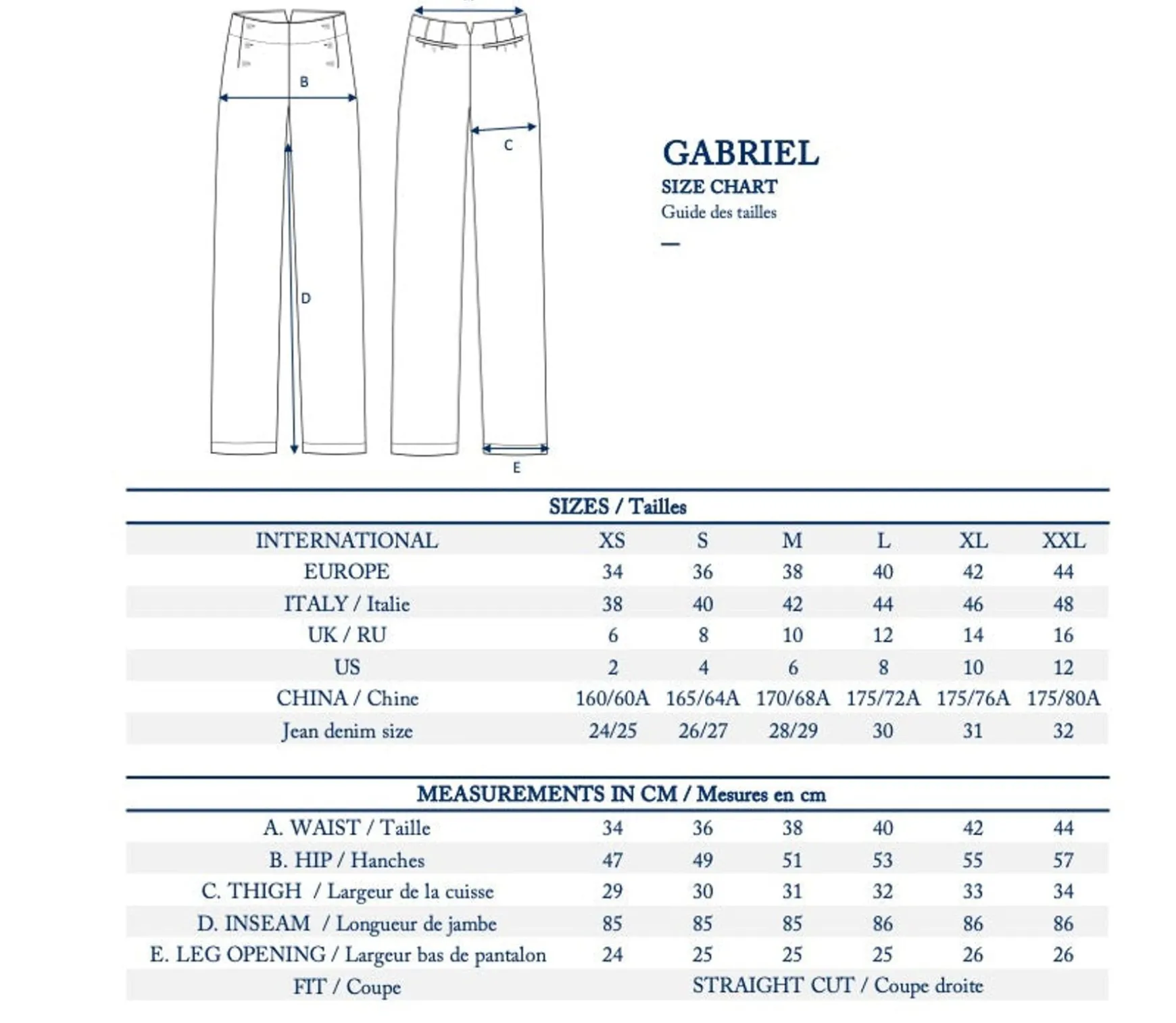 Gabriel trousers navy blue OLD REF