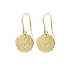 Gold-plated Lutece hearts earrings