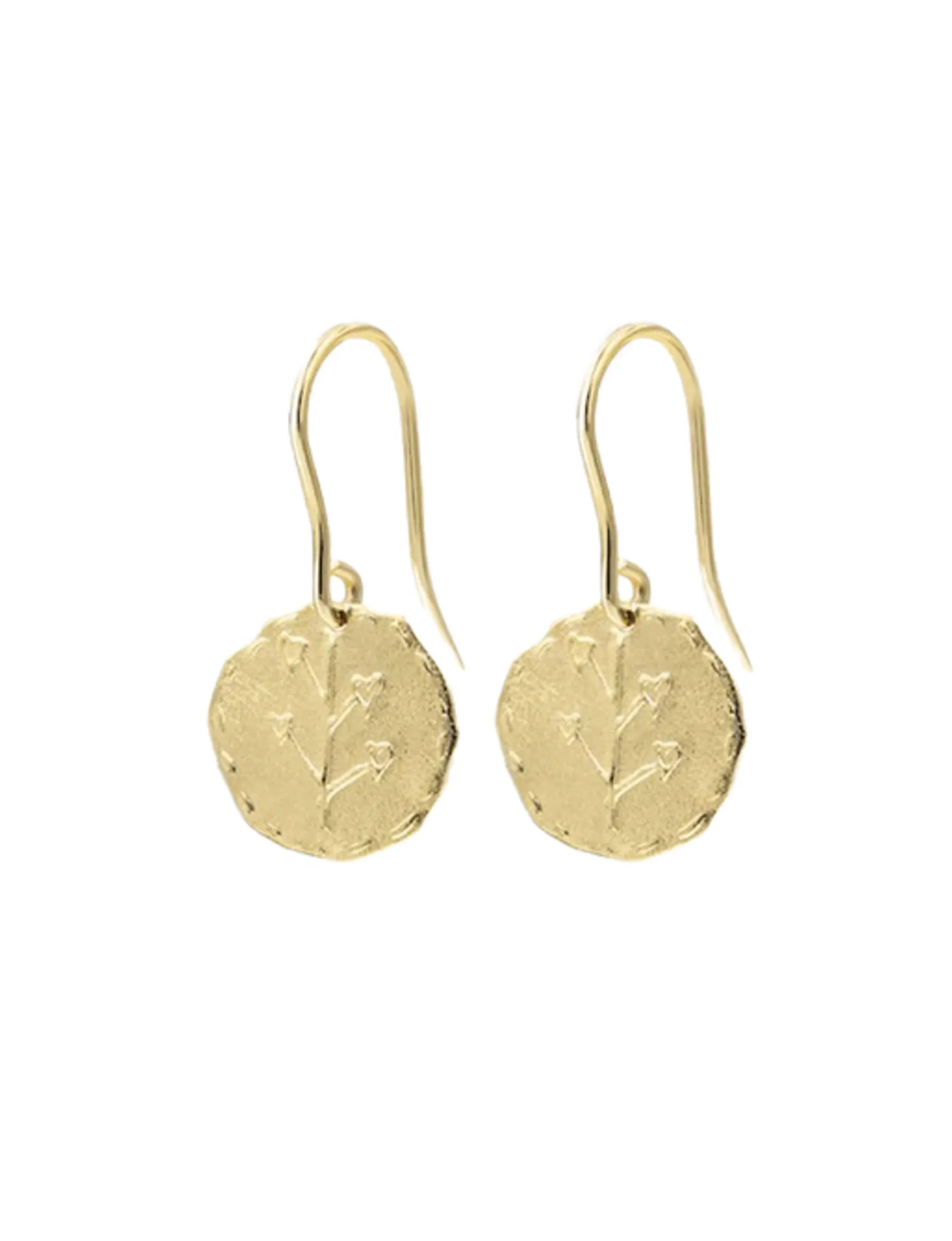 Gold-plated Lutece hearts earrings