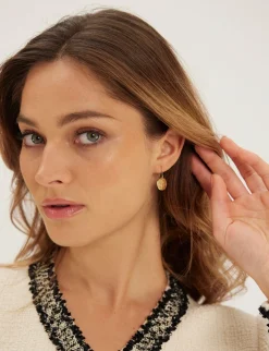 Gold-plated Lutece hearts earrings