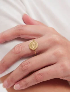 Gold-plated Lutece sunburst ring