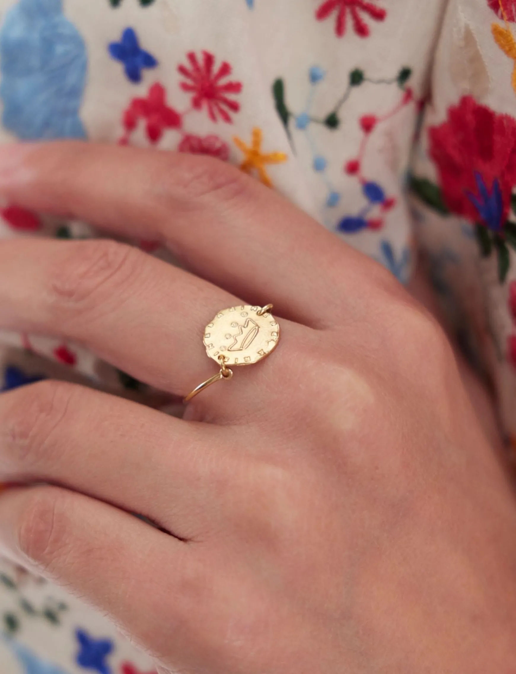 Gold-plated Lutetia Crown ring