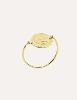 Gold-plated Lutetia dove ring