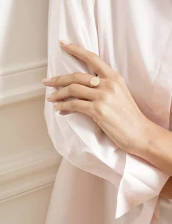 Gold-plated Lutetia dove ring