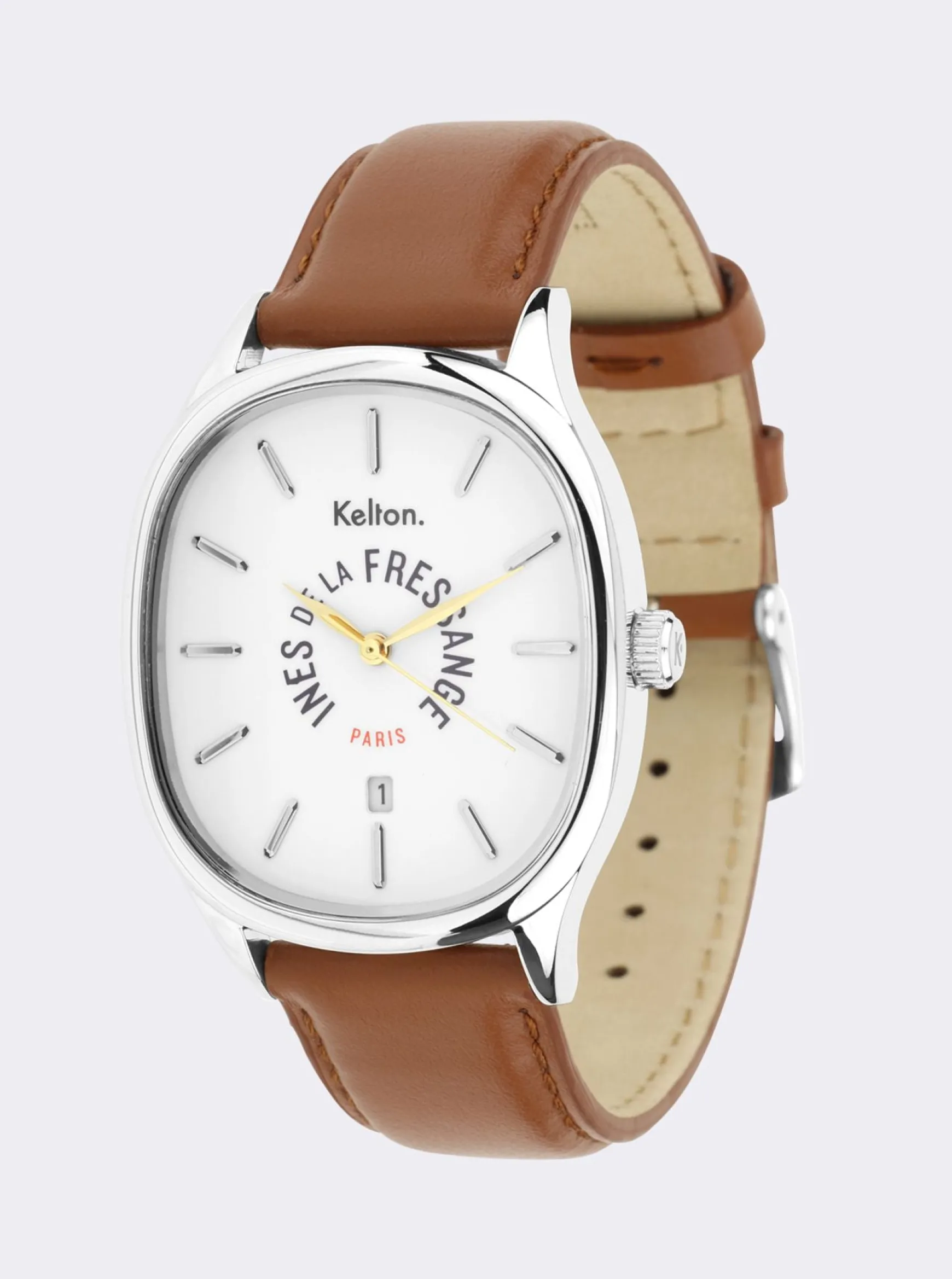 Grande Colorama camel watch Kelton x Ines de la Fressange Paris