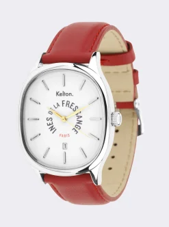 Grande Colorama red watch Kelton x Ines de la Fressange Paris