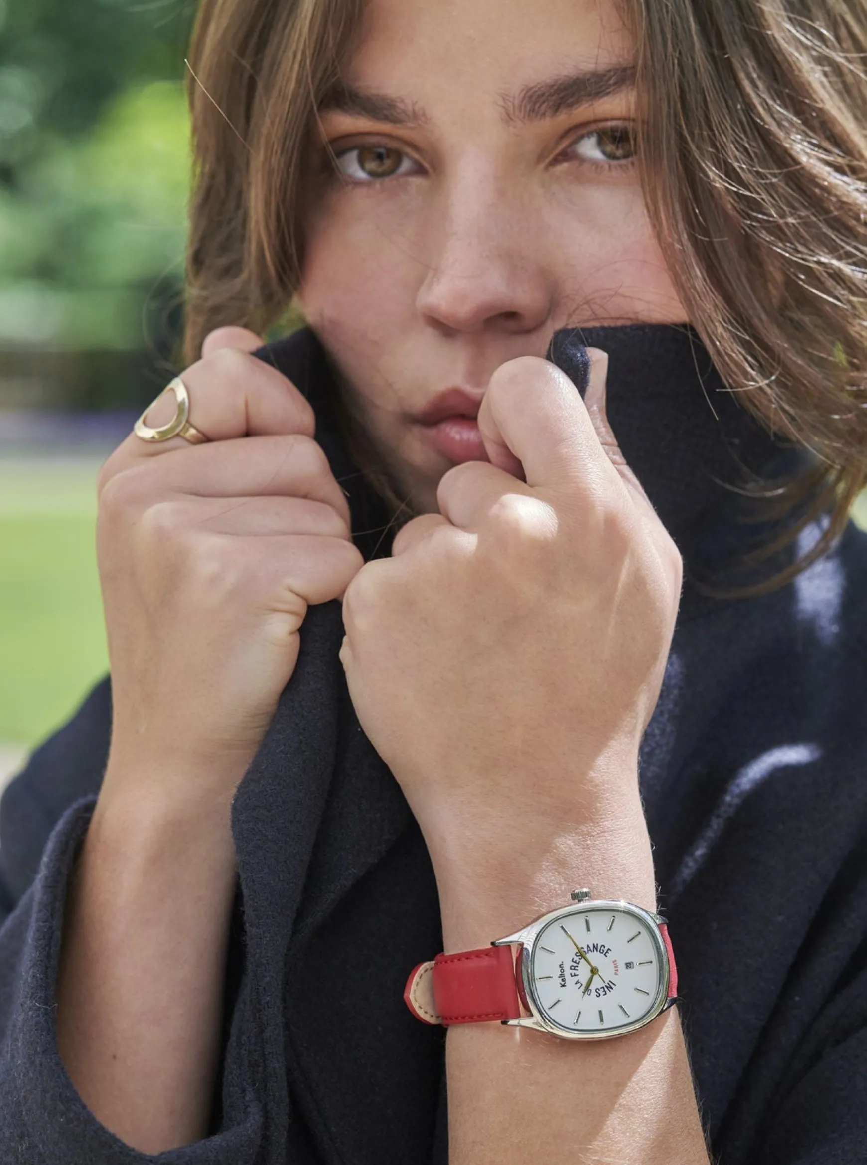 Grande Colorama red watch Kelton x Ines de la Fressange Paris