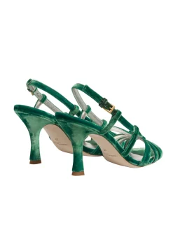 Green strappy sandal