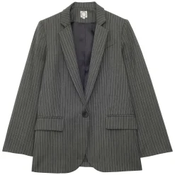 Grey Bruna jacket with white stripes