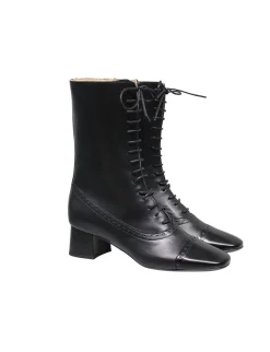 High lace-up boots