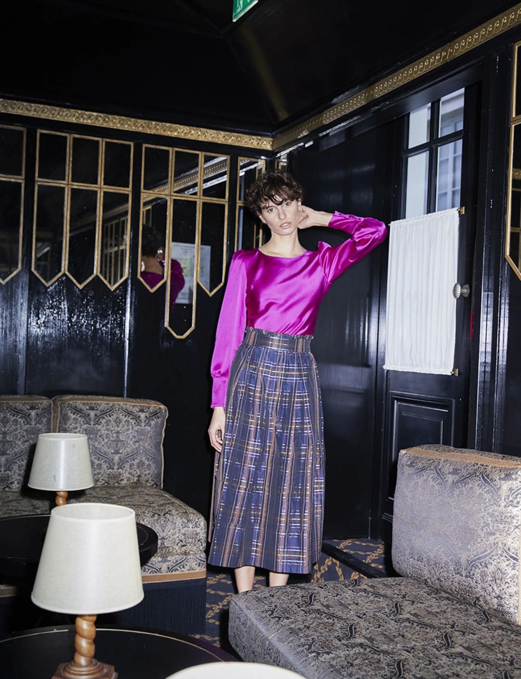 Héloïse plaid skirt