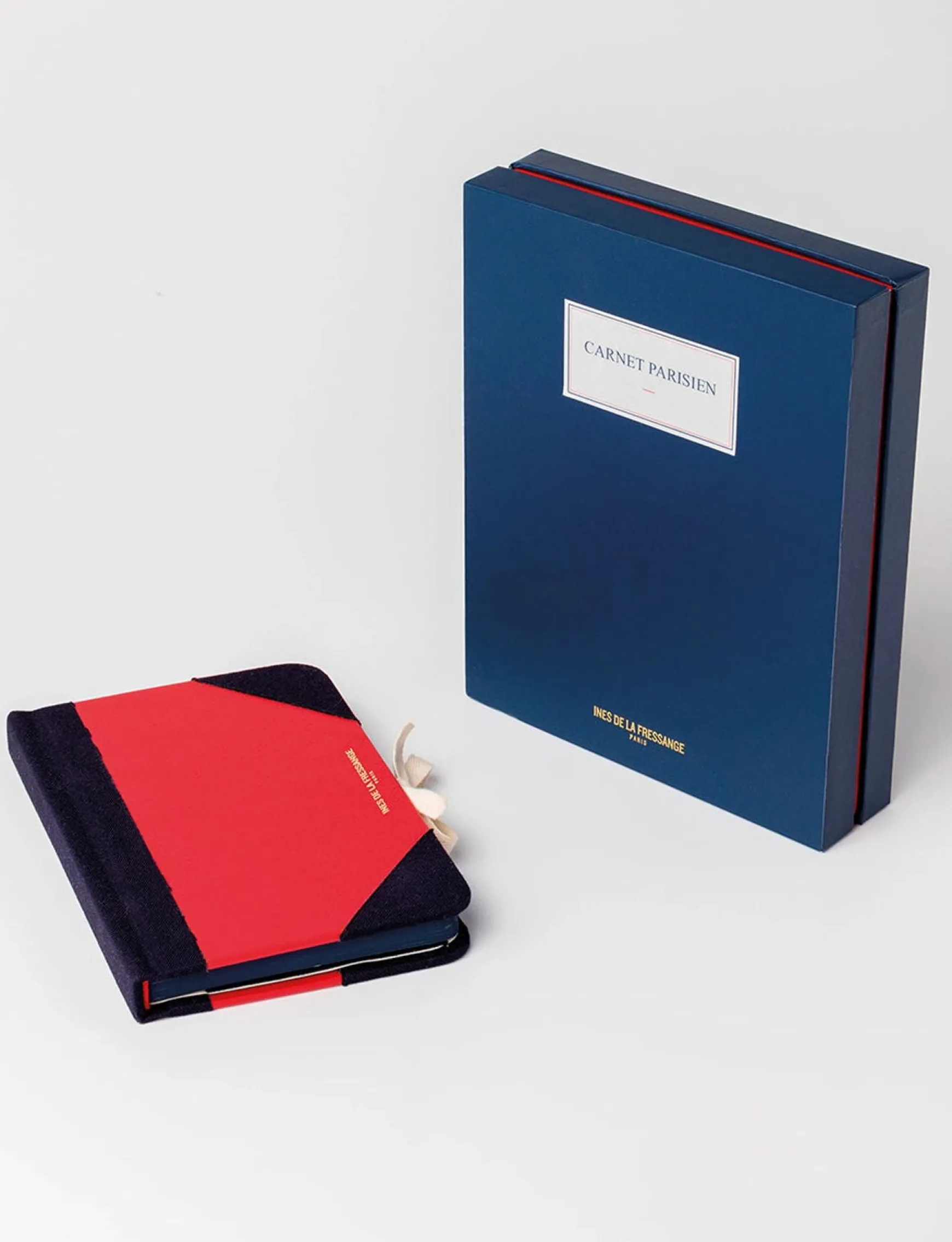 Ines blue and red notebook