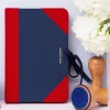 Ines medium notebook navy blue and red