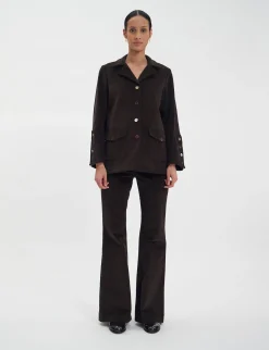 Jill jacket in brown milleraies velvet