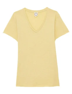 Katalina V-neck T-shirt lemon