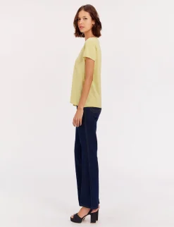 Katalina V-neck T-shirt lemon