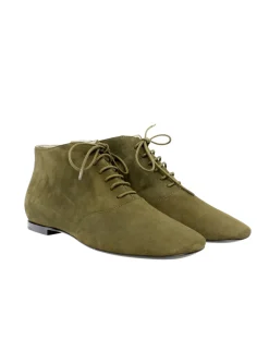 Khaki suede richelieu