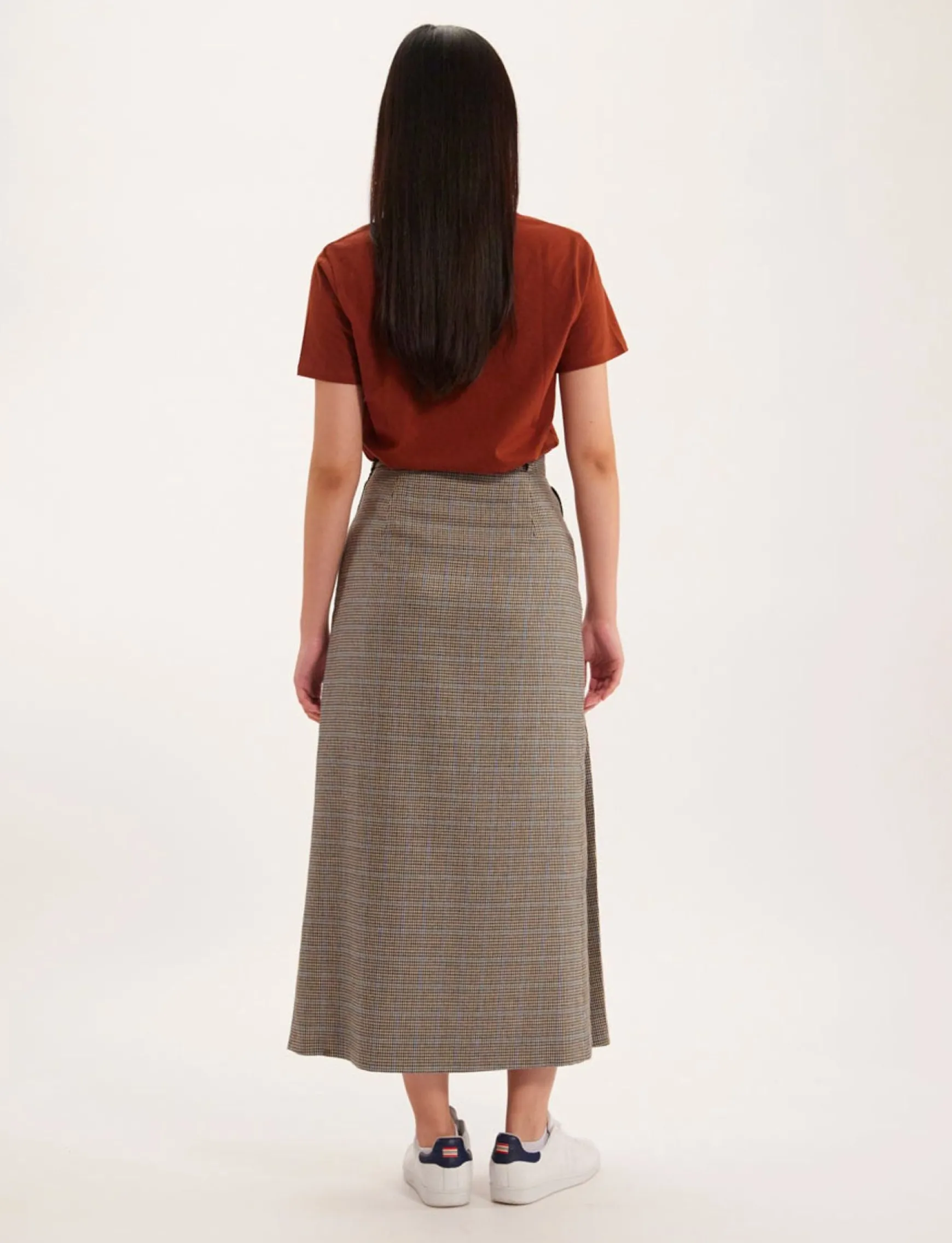 Leila houndstooth skirt