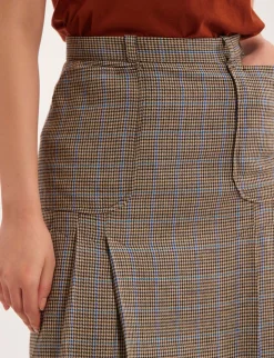 Leila houndstooth skirt