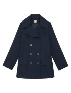Lightweight navy blue Seraphine coat