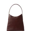 Léonore M burgundy leather bag