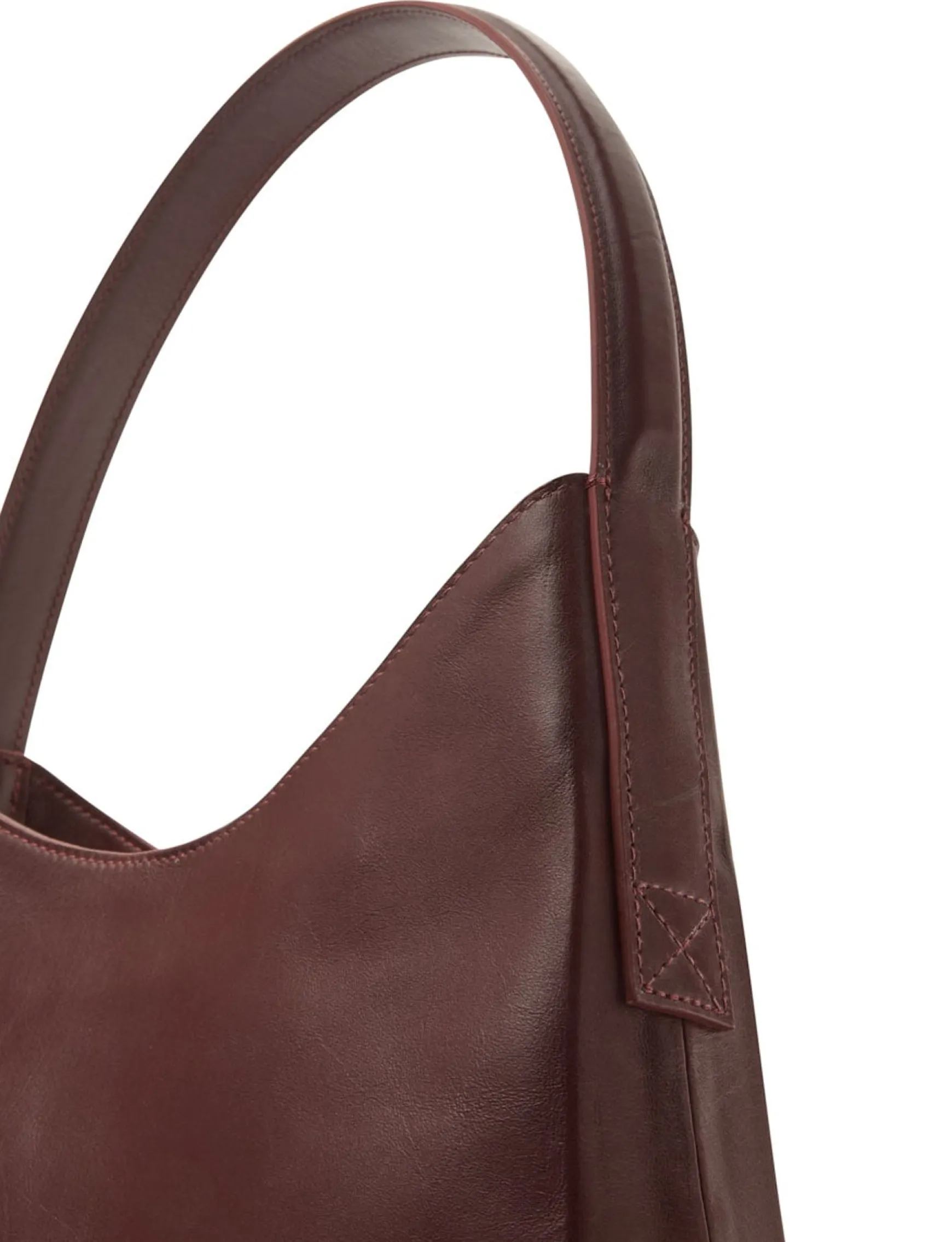 Léonore M burgundy leather bag