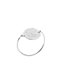 Lutece silver dove ring