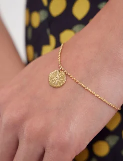 Lutece sun bracelet, gold-plated