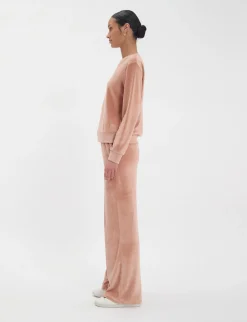 Mathilde sweater in smooth powder pink velvet